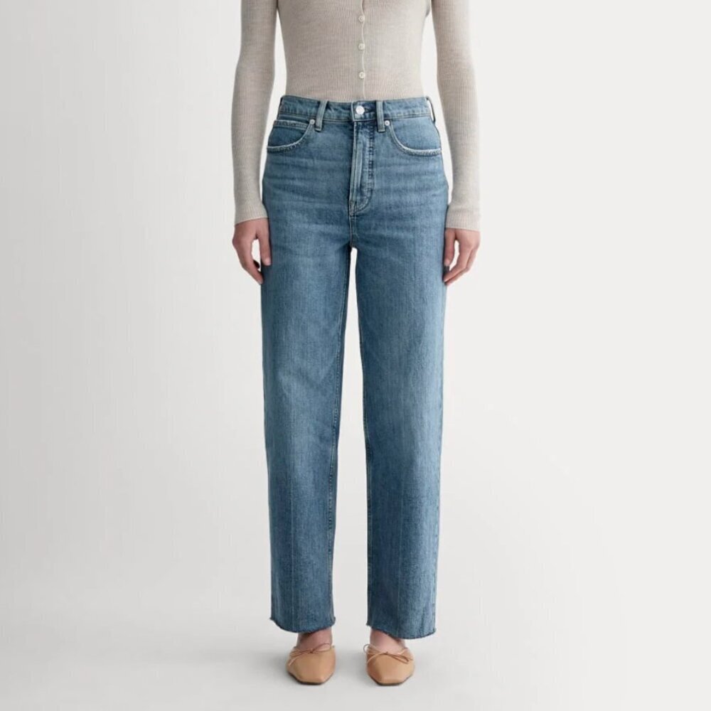 Everlane The Way High Blue Jeans Denim Sz 24 Long